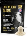 Dog Weight Gainer 90 Servings - Weight Gain Supplements for Dogs - Canine and Dog Muscle Builder - Made in The USA