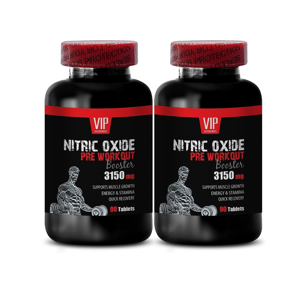 nitric oxide supplement L-arginine - NITRIC OXIDE UNIQUE COMPLEX - AAKG pump activator, OKG nitric oxide enhancement, GKG strength and endurance, AKIC workout support, nitric 2 Bottles 180 Tablets