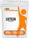 BulkSupplements.com Lutein Powder - from Marigold Flower Extract, Eye Supplement, Lutein 20mg - Antioxidant Source, Gluten Free, 400mg per Serving, 250g (8.8 oz) (Pack of 1)