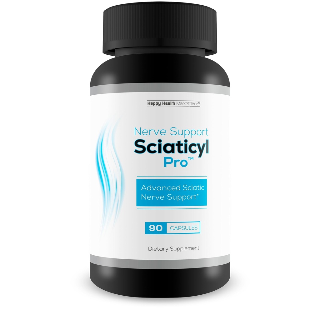Nerve Support Sciaticyl Pro - Improved Formula - Our Best Sciatic Nerve Supplement Swelling Support - Healthy Nerve Flow For Neuropathy - Nervous System Support - Sciaticyle Nerve Repair Supplement