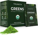 Greens Powder Travel Packs - 14 Servings for Memory, Digestion I Best Taste Super Greens Powder with Organic Spirulina, Goji, Beetroot, Pomegranate I Vegan, Non-GMO