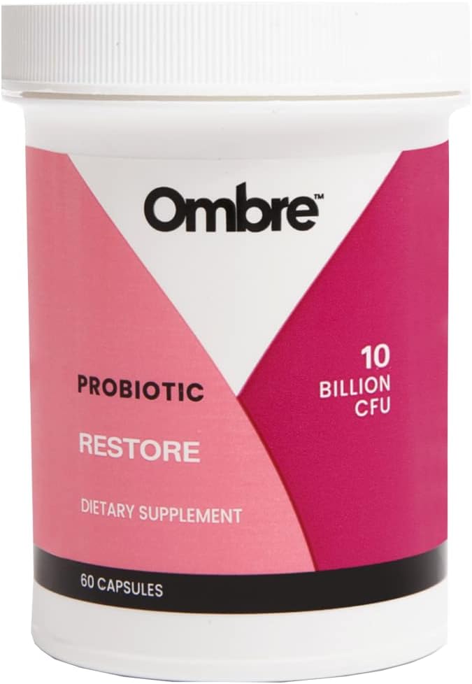 Ombre Restore Probiotics for Women, Daily Gut Health Supplement for Vaginal, Digestive, Urinary Tract, & Immune Support, 10 Billion CFU, Shelf-Stable, 30 Servings