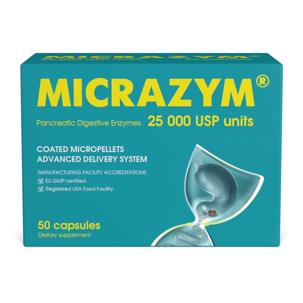 AVVA Pharmа Pancreatic Enzymes - 25,000 USP Effective Pancreatic Enzyme Supplements - Digestive Enzymes for Digestion - 50 Fast-Acting Capsules with Amylase, Lipase and Protease