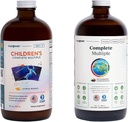 LIQUIDHEALTH Adult Complete Multiple & Children's Complete Multiple Daily Liquid Multivitamin Bundle for Family - Support Overall Health, Boost Immune System - Made in USA, Whole Foods, Vegan, Non-GMO