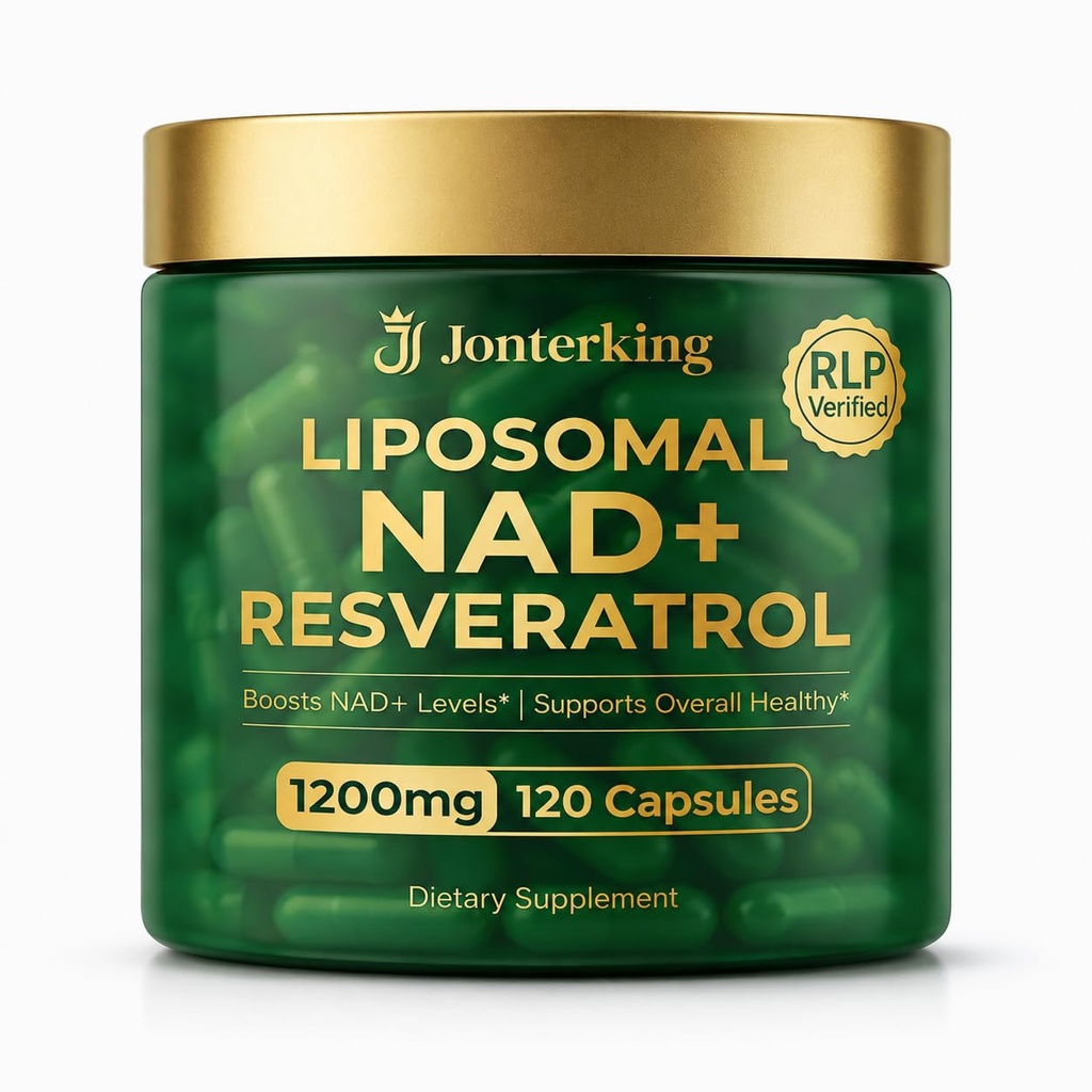 NAD+ Supplement, 1200mg Per Serving, Nicotinamide Riboside Malate with Trans-Resveratrol, Quercetin & CoQ10, Daily Supplement Formula, 120 Veggie Capsules, 60 Servings