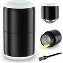 DEPAD Pill Crusher Stainless Steel, Pill Crusher Fine Powder, Pill Crushers for Elderly and Pets, Pill Grinder Fine Powder with Brush, Twist-to-Grind