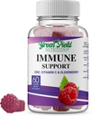 Greenfield Nutritions Halal Immune Support Elderberry Gummies for Adults - Supports Your Immune System Naturally with Halal Zinc and Vitamin C Gummy - 60 Delicious Mixed Berry Gummies Halal Vitamins