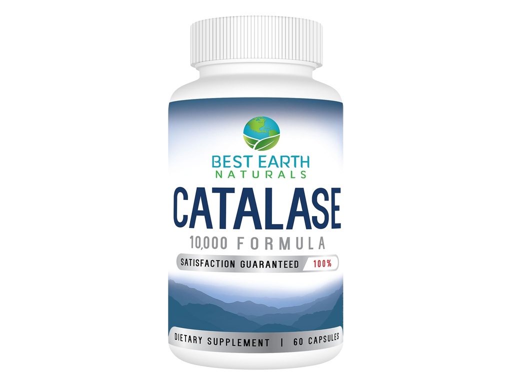 Best Earth Naturals Catalase Supplement 10,000 with Saw Palmetto, Biotin, Fo-Ti, PABA - Hair Supplements for Strong Hair - 60 Capsules