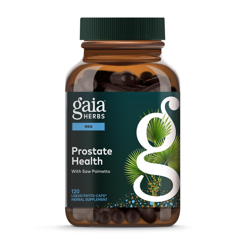 Gaia Herbs Prostate Health - Supports Prostate Health and Function for Men - with Saw Palmetto, Green Tea, Nettle Root, and White Sage* - 120 Vegan Liquid Phyto-Caps (60 Servings)