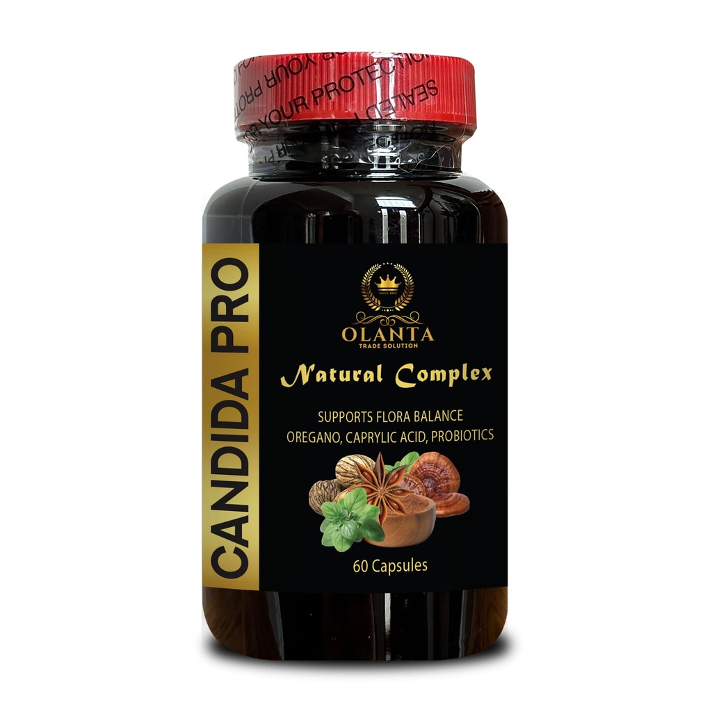 Candida Support Capsules with Herbal Extracts for Improved Internal Cleanliness, Gut Balance & Daily Wellness | 1 Bottle 60 Capsules