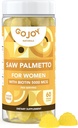 Saw Palmetto Gummies - 500mg Saw Palmetto for Women with 5000mcg Biotin & 10mg Zinc - Non-GMO, Sugar, Gluten & Soy-Free, Vegan - 3rd-Party Lab Tested, 30-Day Supply, 60 Chewable Gummies