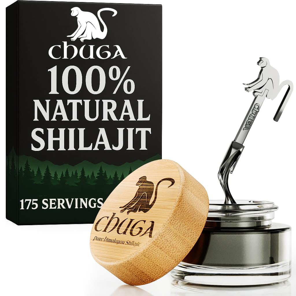 Chuga Pure Himalayan Shilajit for Men & Women | Organic Shilajit Harvested 16,000 Feet | Lab Tested in USA, 74+ Fulvic Acid, Grade A, Immune Booster, Shilajit Resin 35 Grams, 175 Servings (Pack of 1)