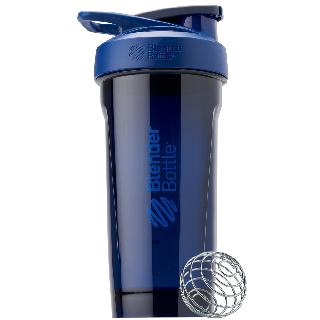 BlenderBottle Sport Tritan Shaker Bottle with Locking Lid, 24-Ounce, Blue