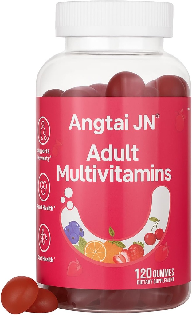 Multivitamin Gummies for Women & Men - 13 Vitamins & Minerals (A, C, D, E, Biotin, Folic Acid, Zinc), Vegan Friendly, Support Immune Health, Mixed Berry Flavor, 120 MultiVites Gummies, 60 Day Supply