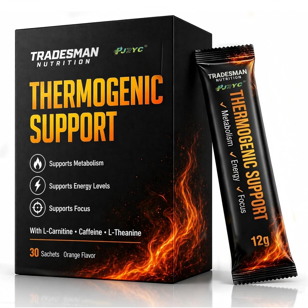 PJRYC Tradesman Nutrition Shred, Thermogenic Support - Energy Drink Packets Pre-Workout, Thermogenic Support Protein Powder for Men & Women Shred Supplements 30 Sachets (1 Pack)