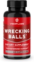 Vigor Labs Wrecking Balls (60 Capsules), Supports The Natural Production of Essential Male Hormones by Your Body to Support Fuller Drive, Male Vitality, and Increased Stamina. (Made in The USA)