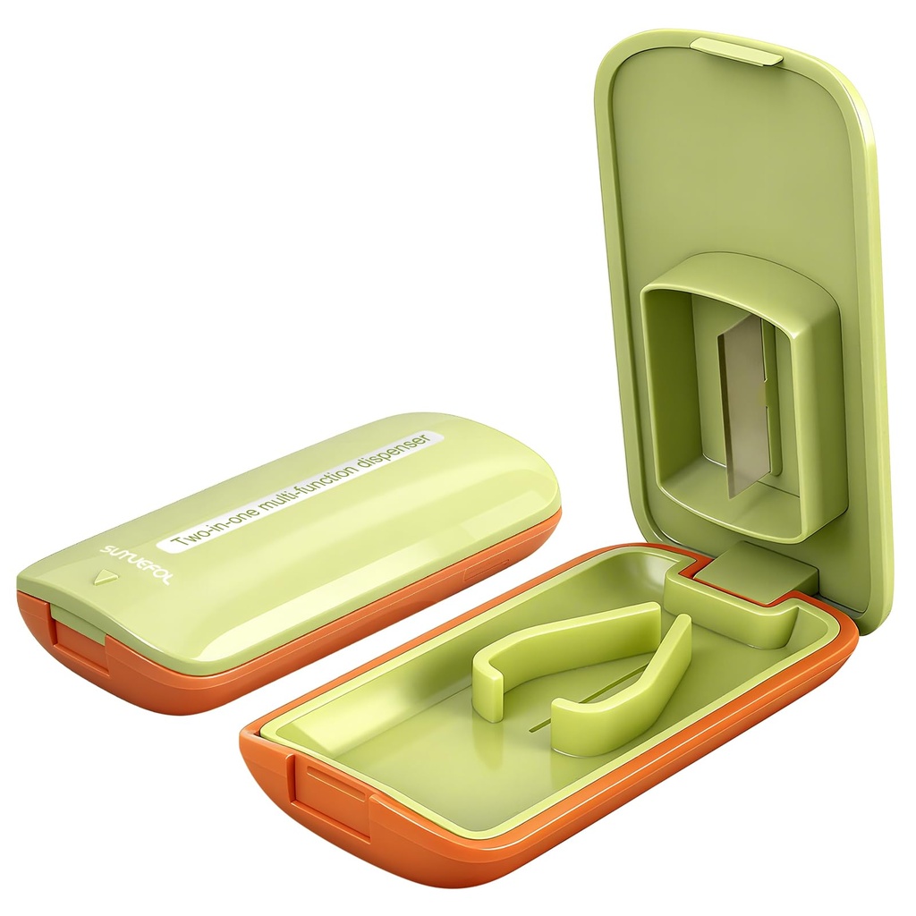 JohnBee Pill Cutter - Sharp & Durable Silicone Pill Splitter, Non-Slip Base, Portable Tablet Cutter for Daily Medication, Vitamins & Supplements. Designed for Swallowing Difficulties & Pets (Green) | Sharp & Durable Silicone Pill Splitter, Non-Slip Base, Portable Tablet Cutter, For Swallowing Difficulties & Pets