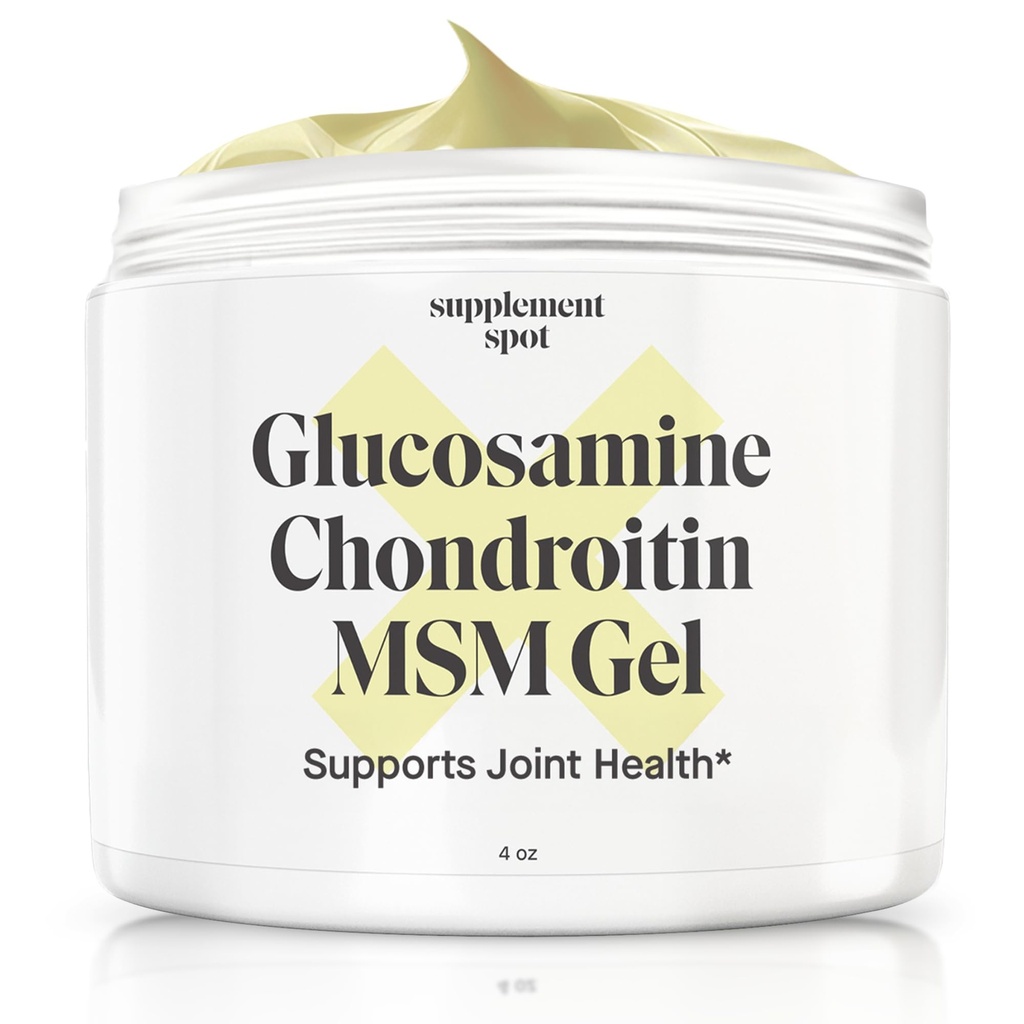 Glucosamine Chondroitin MSM Gel (4 oz) - with Glucosamine, Chondroitin, MSM & Bromelain to Support Joint Health– for Women & Men (90 Day Supply)