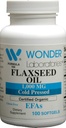 Flax Seed Oil 1000 Mg Certified Organic Cold Pressed Hexane Free Flaxseed Oil is The Worlds Richest Source of Omega-3 Fatty Acids - 100 Softgels #1941