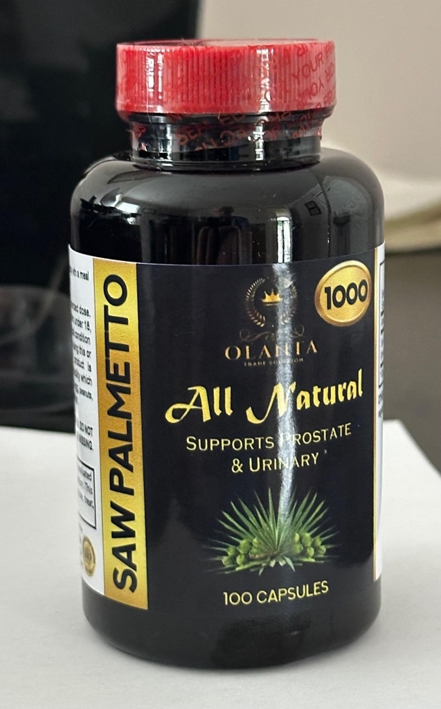 Saw Palmetto Extract 1000mg – Prostate Support for Men - Support Metabolism & Urinary Function - Advanced Herbal Complex for Hair and Urinary Support – 1 Bottle 100 Counts