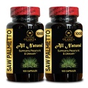 Saw Palmetto Extract 1000mg - Supports Male Urinary Health, Supports Prostate Gland Wellness & Daily Comfort & Ease - 2 Bottles 200 Capsules