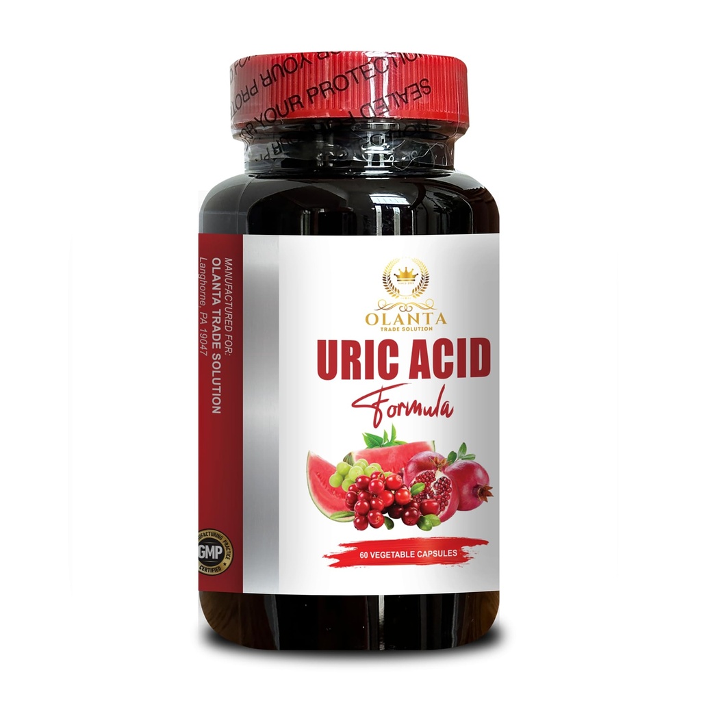 URIC Acid Cleanse Formula - uric Acid Pills, uric Acid Solution, Milk Thistle, Turmeric Powder, Cranberry Pills, Celery Seed Extract, Turmeric, Cranberry - 1 Bottle 60 Capsules