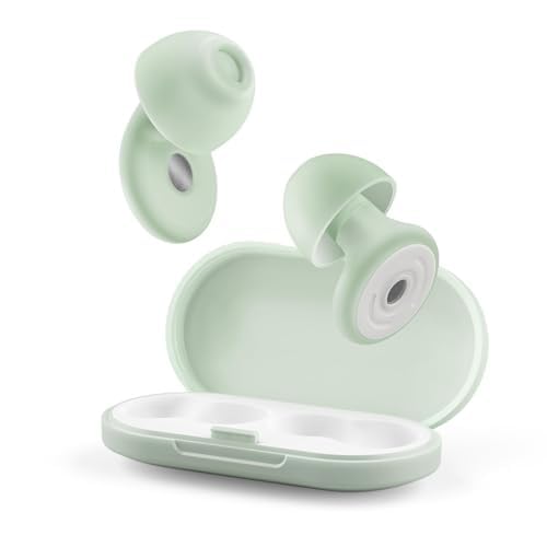 Ear Plugs for Sleeping, Noise Cancelling Earbuds for Concerts | 4 Sizes of Reusable Soft Silicone Earplugs, 30dB Comfortable Fit Earplugs