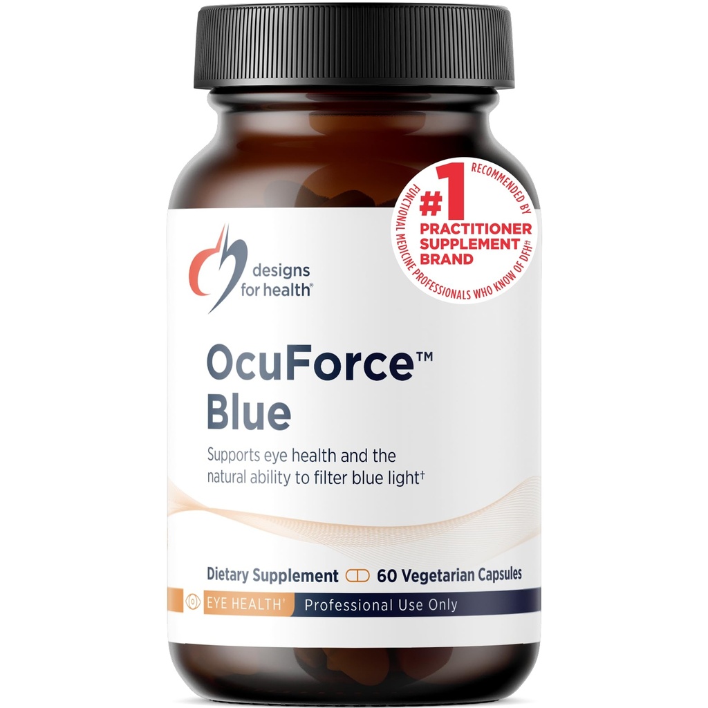 Designs for Health OcuForce Blue - 'Blue Light' Focused Eye Support Supplement with Lutein, Zeaxanthin & More - for Teens and Adults (60 Capsules) | Blue Light Focused Eye Support Supplement with Lutein and Zeaxanthin, for Teens and Adults