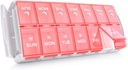 TookMag Weekly Medicine Pill Organizer 2 Times a Day, Easy Fill AM PM Pill Box, Large Capacity Quick-Refill 7 Day Pill Cases for Pills/Vitamin/Fish Oil/Supplements (Patent Registered)