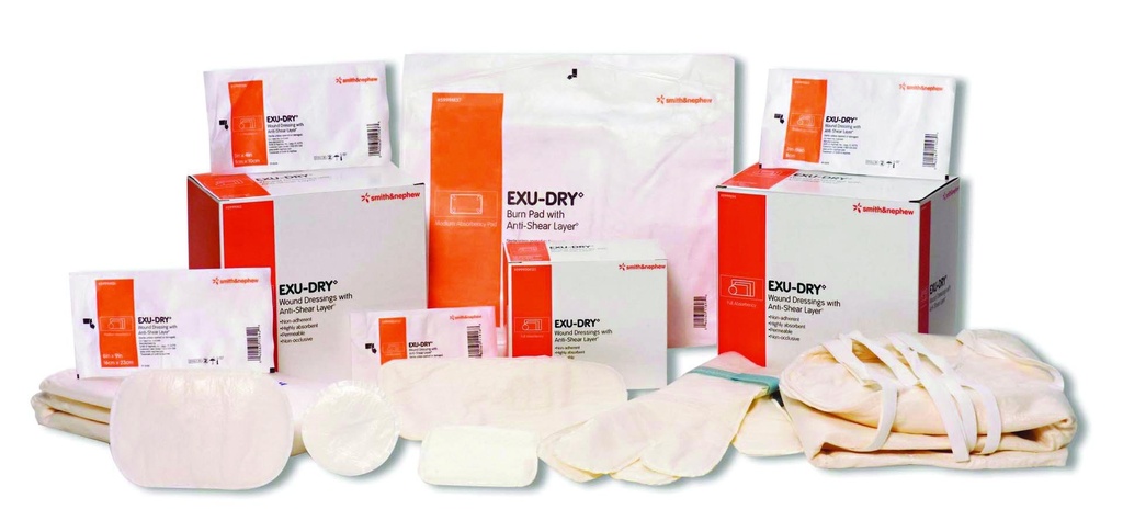 Exu-Dry Dressing With Anti-Shear Layer 4 x 6 in./