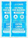 Ice Packs for Injuries Reusable (Pack of 2, XL) - Gel Ice Packs Reusable - Soft Ice Pack for Injuries with Wrap - Flexible Therapy, for Knee, Back, Neck, Wrist, & Ankle