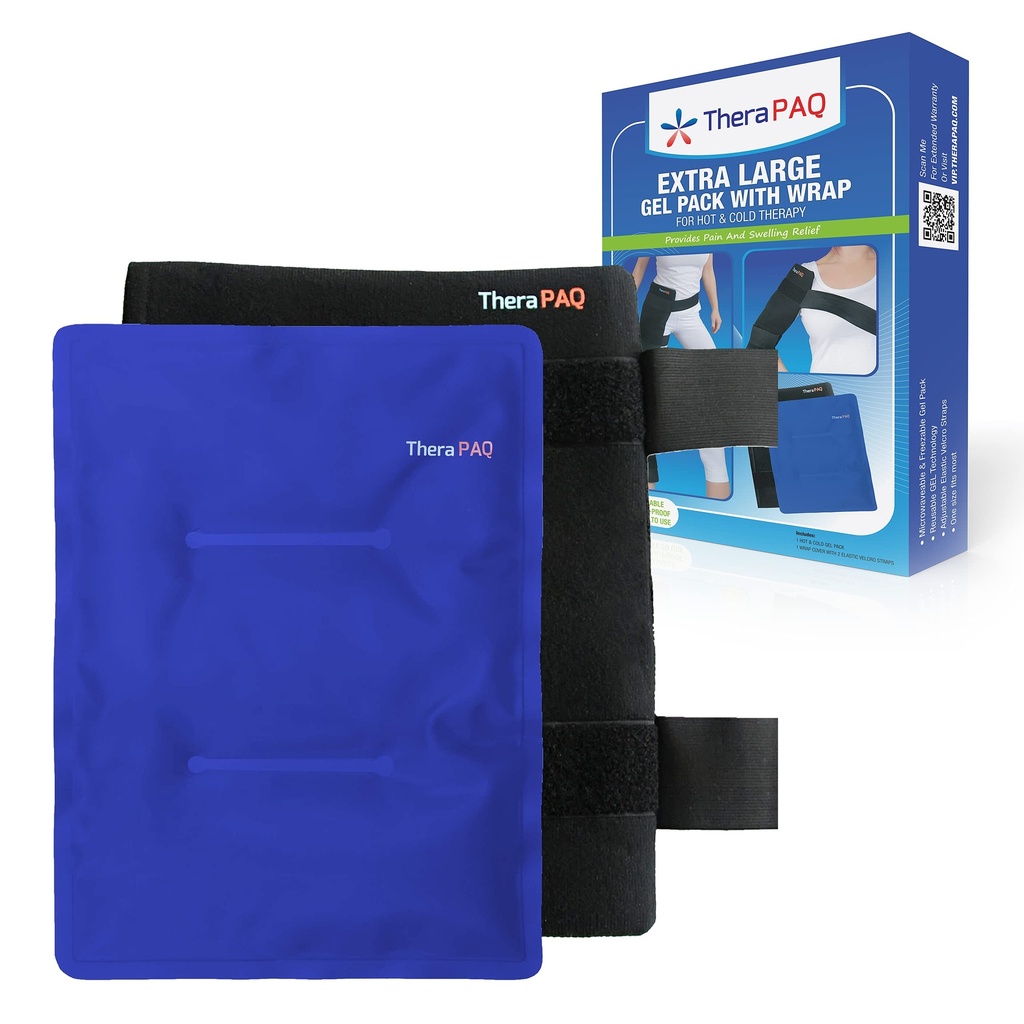 Reusable Ice Packs for Injuries – 14 x 11 Flexible Gel Ice Pack for Knee, Back, Shoulder Pain Relief, Soft Cold Compress for Swelling, Hot & Cold Therapy