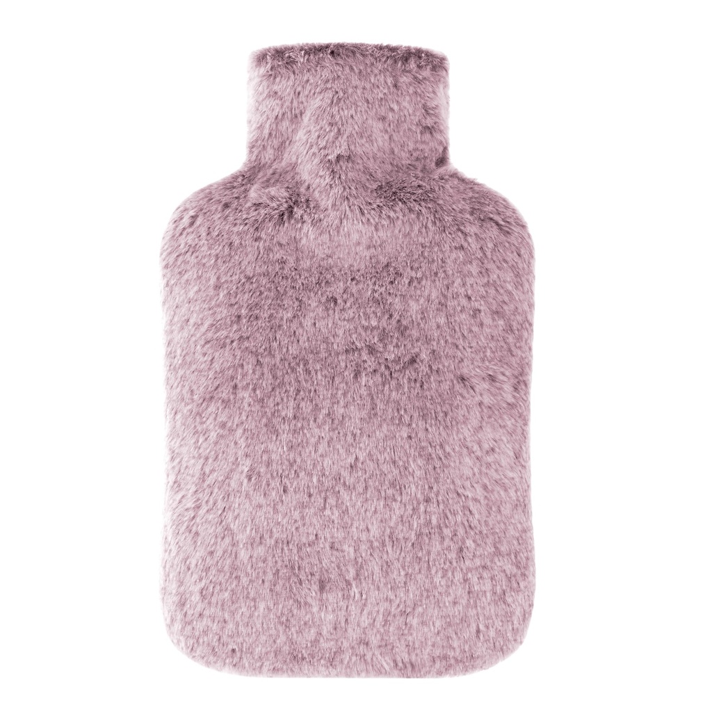 Hot Water Bottle with Luxury Cosy Faux Fur Cover, 2L Leakproof Hot Water Bag for Neck, Shoulder Pain Relief, Hot and Cold Therapies for Women,Men, Purple