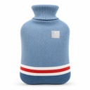 Hot Water Bottle with Classic Striped Cover, 2L Hot Water Bag for Menstrual Cramps, Neck and Shoulder Pain Relief, Hot and Cold Therapies, Hand Feet Warmer