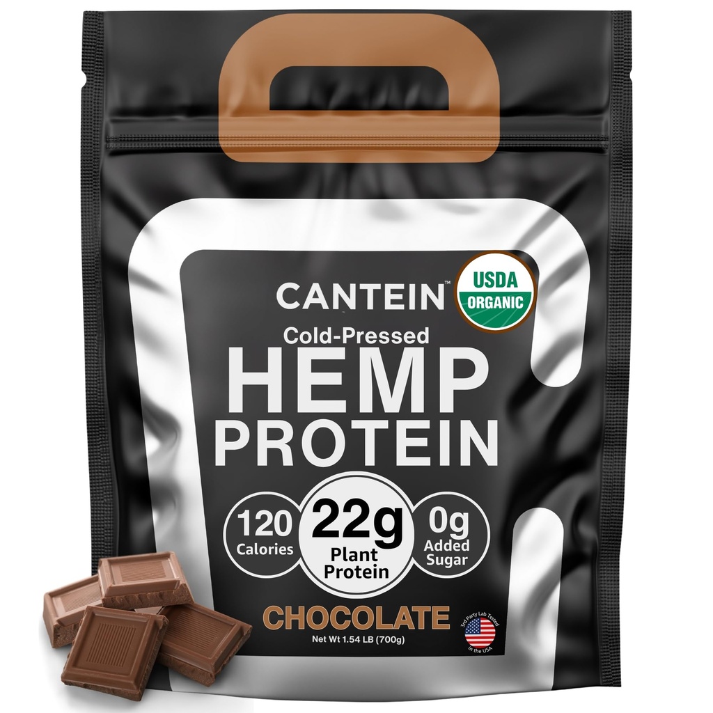 Organic Hemp Protein Powder, Vegan Plant Based, Chocolate, 700g