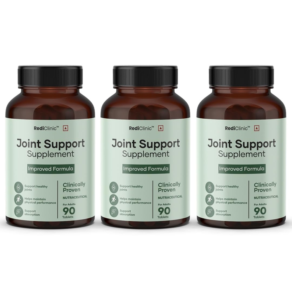 Joint Support Tablets for Men and Women | Glucosamine Chondroitin and MSM, Ginger Extract |Joint Pain, Joint Cartilage Support & Muscle Health | Pack of 3-90 Tablets