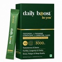Daily Boost™ in you | 360° Men's Wellness Nutrition | Patented Testofen® + CoQ10 (QONTAN™) + Cordyceps + L-Theanine | Supports Testosterone, Fertility, Sperm Health, Energy, Longevity, Stress & Sleep