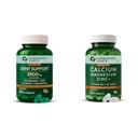 Carbamide Forte Glucosamine + Calcium Tablets | With Collagen, Chondroitin, MSM, Magnesium, Zinc, K2-MK7 & B12 for Joint, Bone & Muscle Support – 90 + 60 Tablets