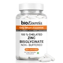 BioEssentia Zinc Bisglycinate | 66 mg Zinc Glycinate| 100% RDA | 100% Chelated & Non-Buffered | Highly Bioavailable Zinc Supplement | Clean Label | 100 Veg Capsules