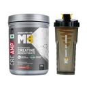 MuscleBlaze Micronised Creatine Monohydrate CreAMP Powder, 320g + Shaker