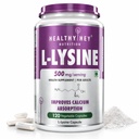 HealthyHey Nutrition L-Lysine 120 Vegetable Capsules
