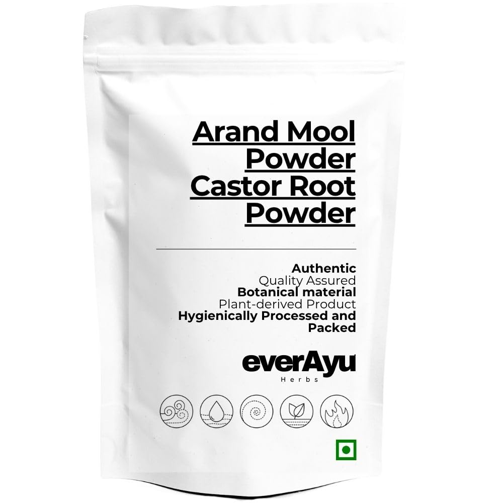 Arand Mool Powder 100gm – Castor Root Powder | Arandi Jadd | Erand Mool | Ricinus communis | Natural Herbal | 100gm Pack
