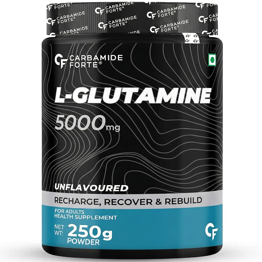 Carbamide Forte L Glutamine Powder 5000mg | Glutamine Supplement for Men & Women | Glutamine Powder for Recovery | Pre Workout Supplement | L Glutamine Supplement | 250g