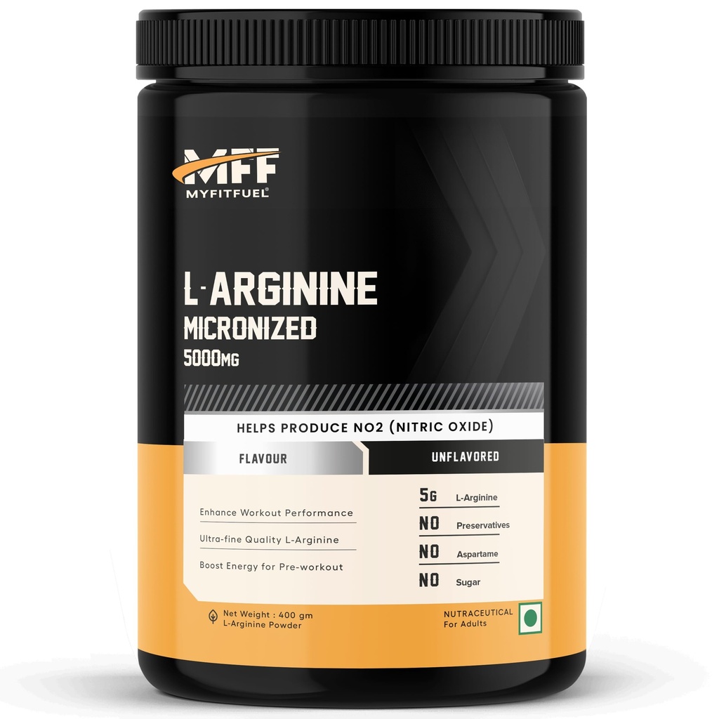 MyFitFuel L-Arginine 400 gm (0.88 lbs) Unflavoured