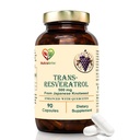 Trans-Resveratrol 500mg with Quercetin & Black Pepper - Advanced Antioxidant Support from Japanese Knotweed, 90 Capsules
