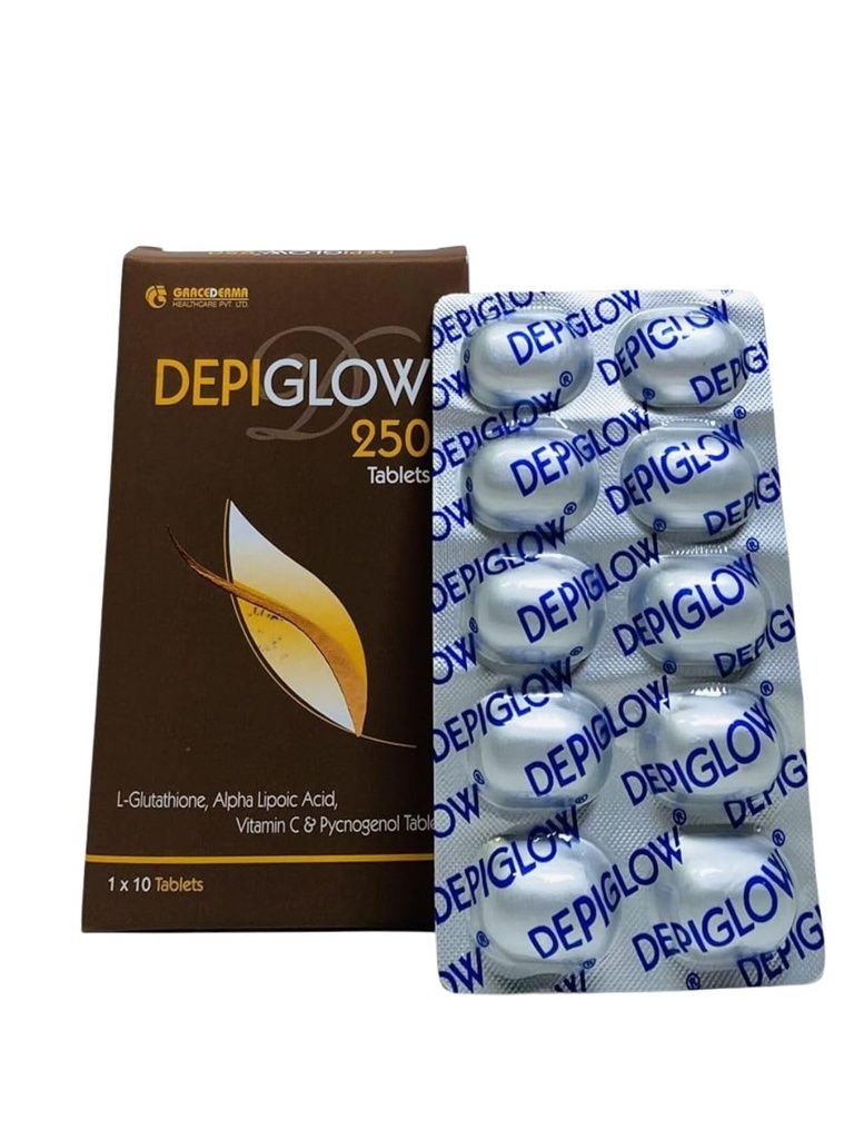 Depiglow 250 Tablets with L-Glutathione Alpha Lipoic Acid 1x10 Tablets