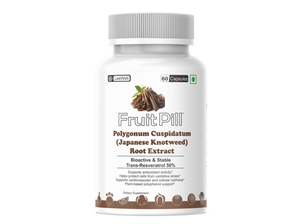 (LeeWell) Japanese Knotweed Root Extract 500mg | Trans Resveratrol (biologically active form) | Polygonum Cuspidatum, | cardioprotective, neuroprotective, Metabolic Health, inflammation, Cellular function - 60 Capsules