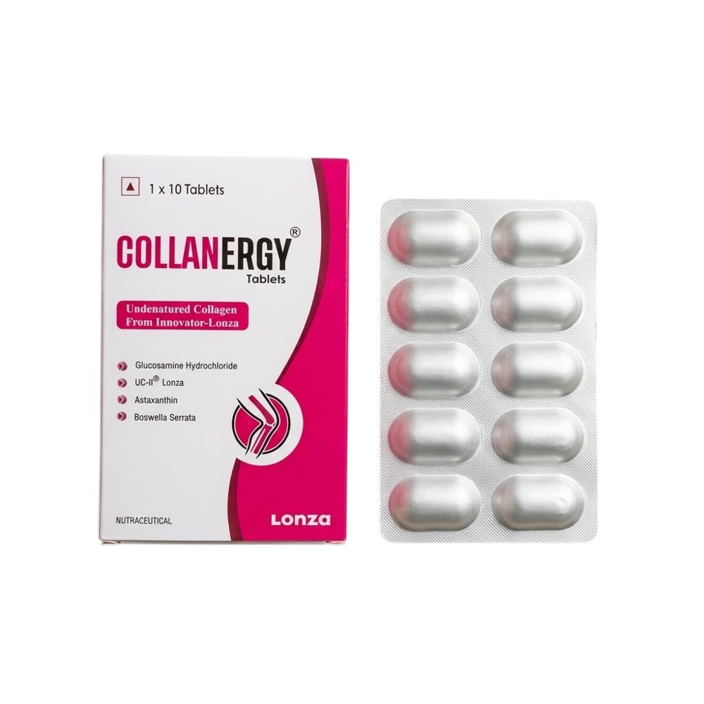 SHUBAN Collanergy Tablet® UC-II® Undenatured Type II Collagen – Glucosamine, Boswellia & Astaxanthin – Knee Pain Relief, Cartilage Support, Improved Mobility & Long-Term Joint Health Formula