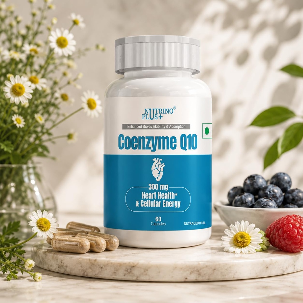 CoQ10 300mg Capsules | Coenzyme Q10 Supplement for Heart Function Support | High Absorption | Antioxidant Support | Veg Capsules | Formulated in USA | 60 Count | No Additives