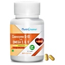 Microencapsulated Coenzyme Q10 with Omega 369 Vegan Supplement for Healthy Heart, Cellular ATP Levels, Brain Health, Antioxidant, High Absorption CoQ10 Supplement - 60 Tablets
